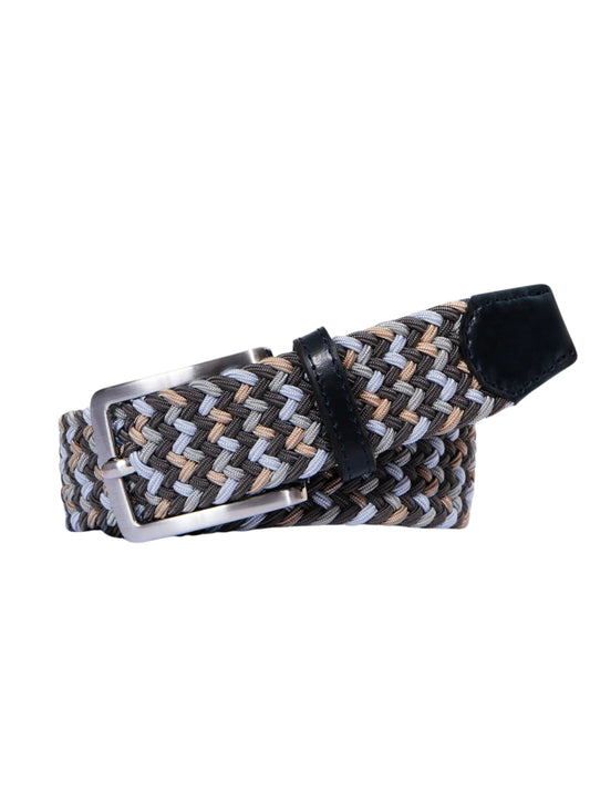 BLUE MULTICOLOUR WOVEN BELT