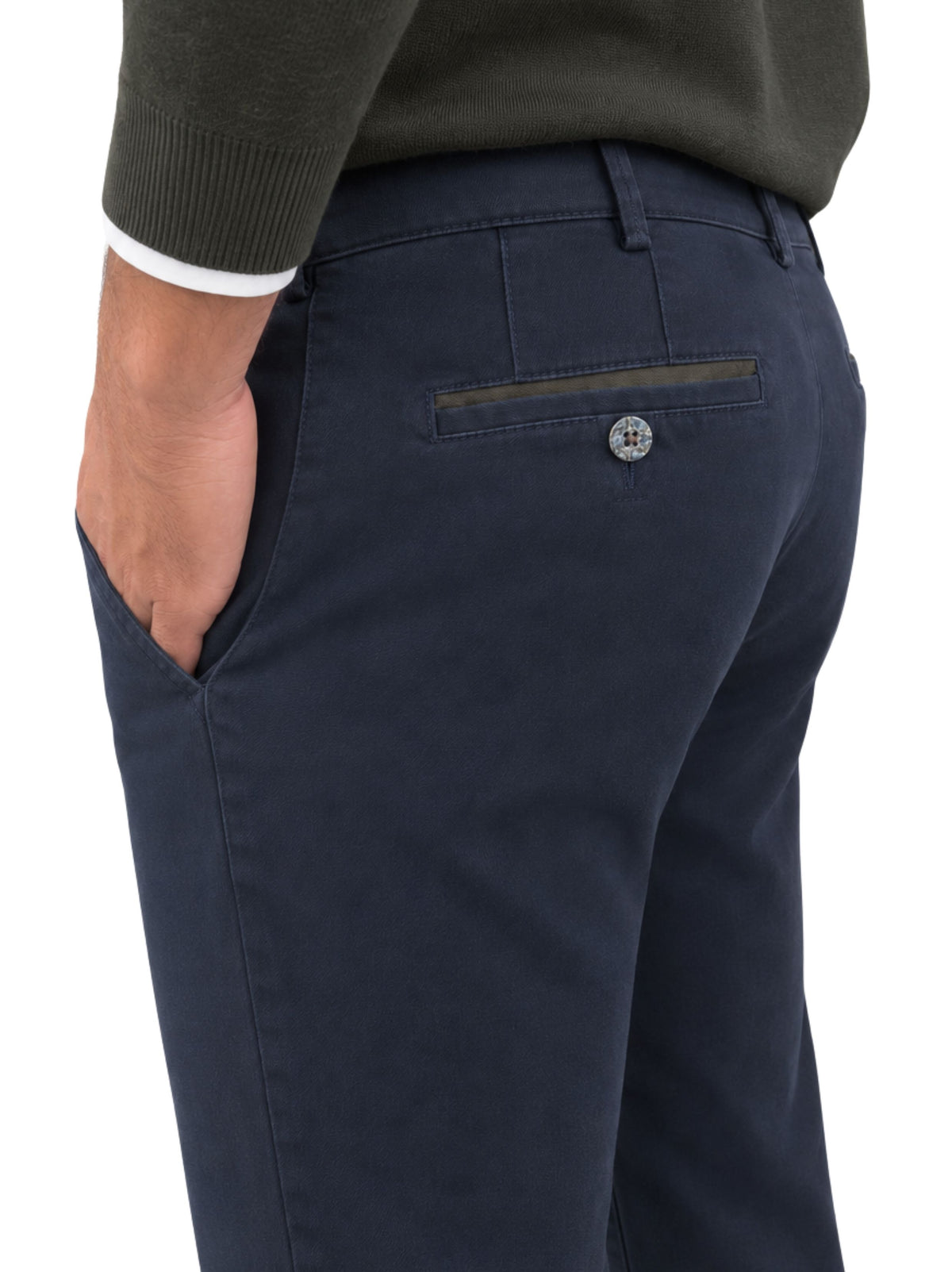 ROMA DARK BLUE COTTON CHINOS
