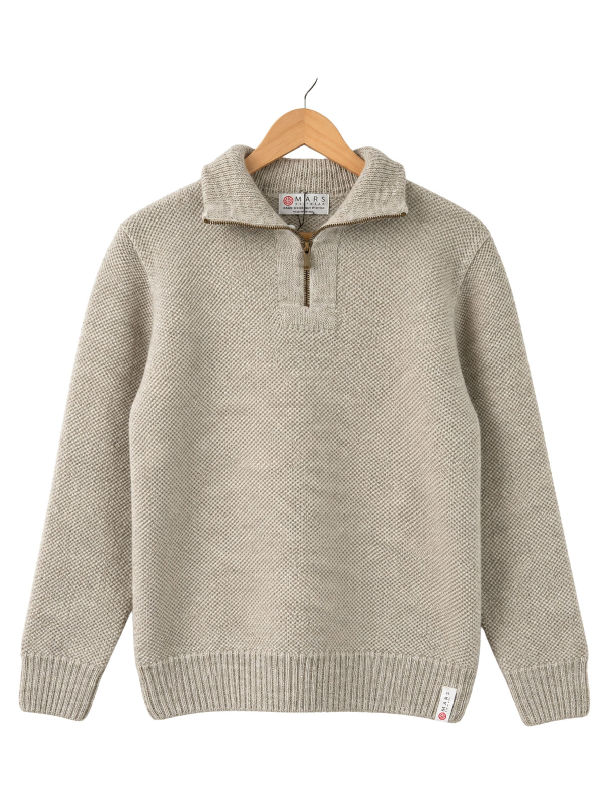 LIGHT GREY CLASSIC QUARTER ZIP JUMPER