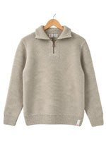 LIGHT GREY CLASSIC QUARTER ZIP JUMPER