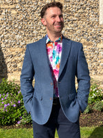 JACKY SLATE BLUE PLAIN WOOL SPORTS JACKET