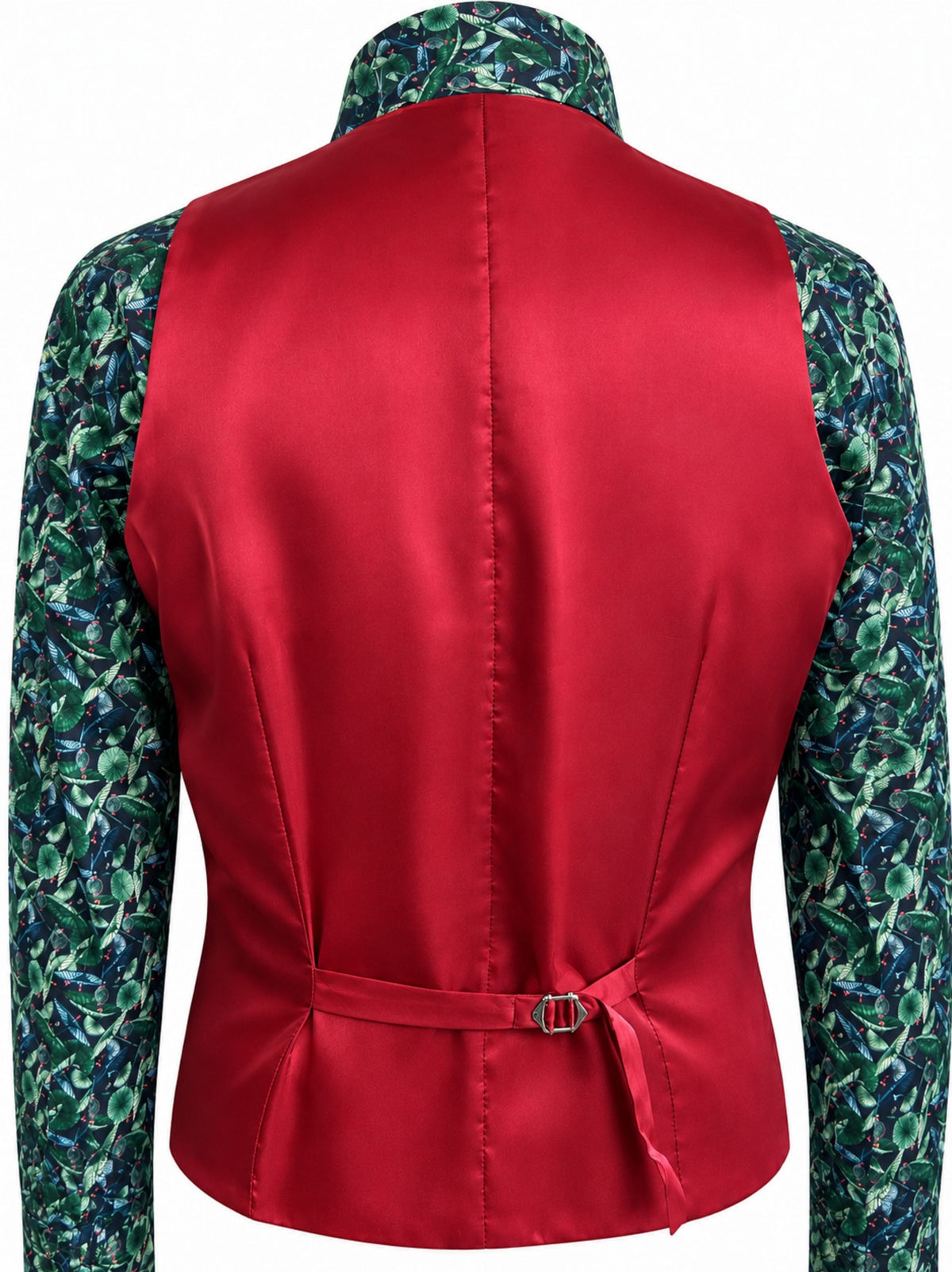 PETER SLATE BLUE WITH RED OVERCHECK WOOL WAISTCOAT