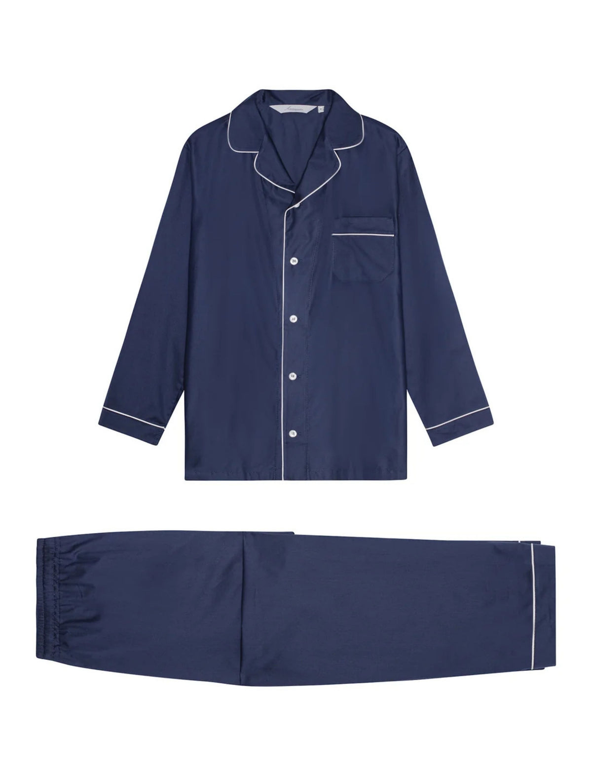 BERN NAVY WITH WHITE PIPING PYJAMAS