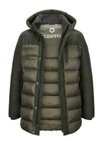 TIMOTHY DARK GREEN HOODED PUFFA STYLE JACKET