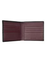 BLACK/BORDEAUX BI-FOLD WALLET