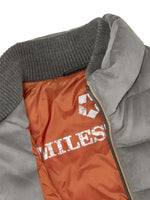 DEAN GREY PADDED JACKET WITH KNITTED SLEEVES