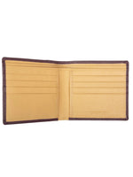 BORDEAUX/LIGHT TAN BI-FOLD WALLET