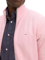 PINK COTTON ZIP UP CARDIGAN