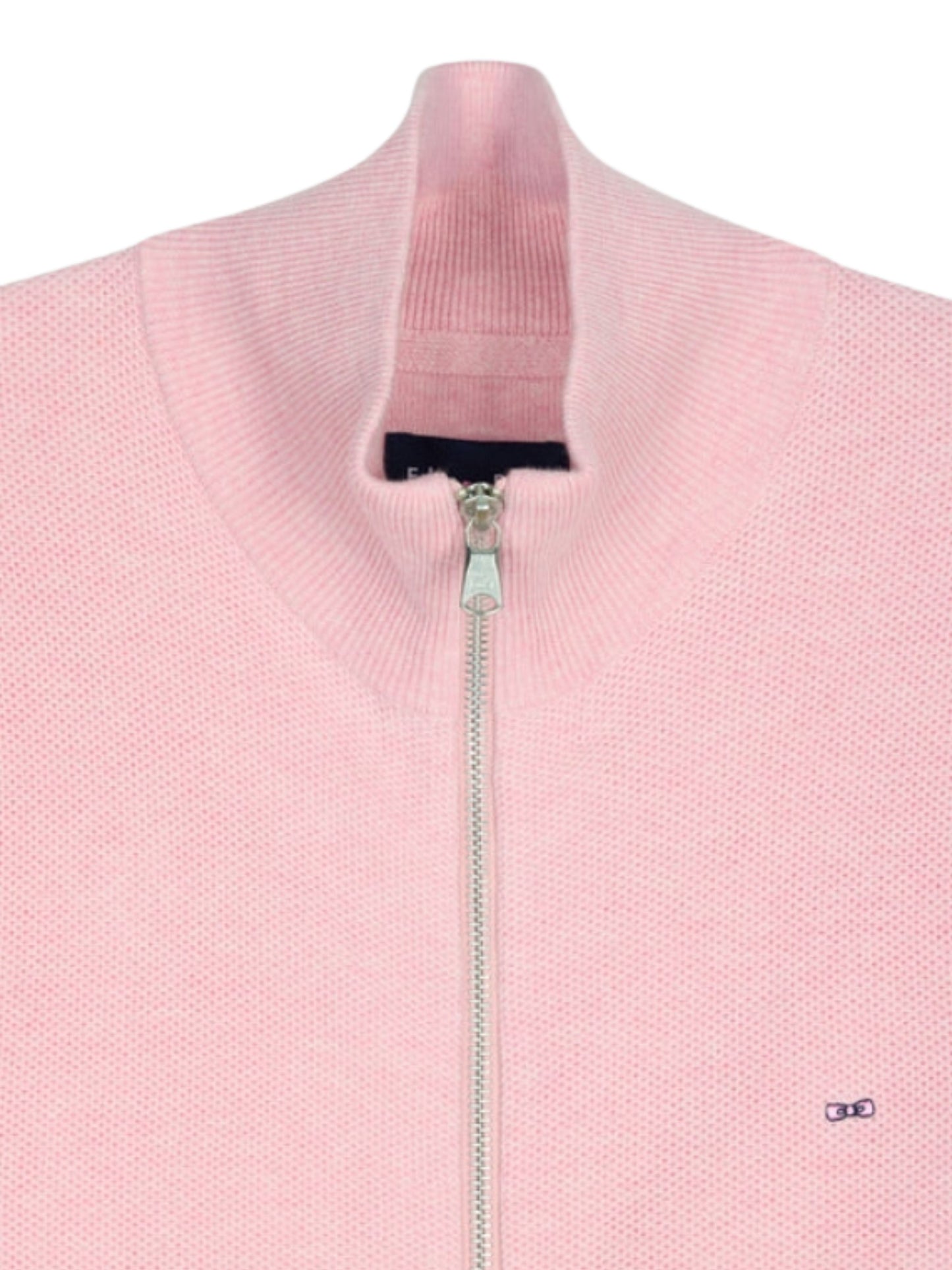 PINK COTTON ZIP UP CARDIGAN