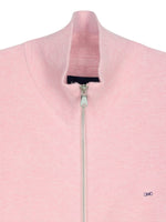 PINK COTTON ZIP UP CARDIGAN