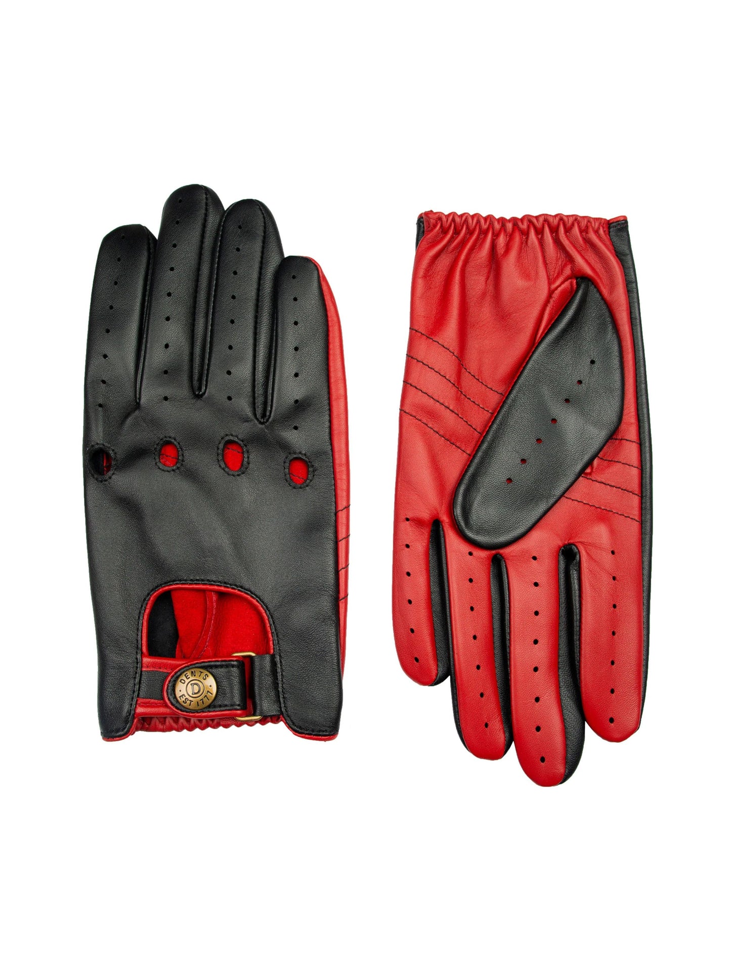 BLACK/BERRY DRIVING GLOVES