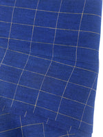 JACK BLUE WITH GOLD OVERCHECK LINEN TROUSERS