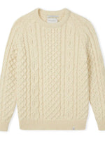 HUDSON ECRU PURE WOOL JUMPER