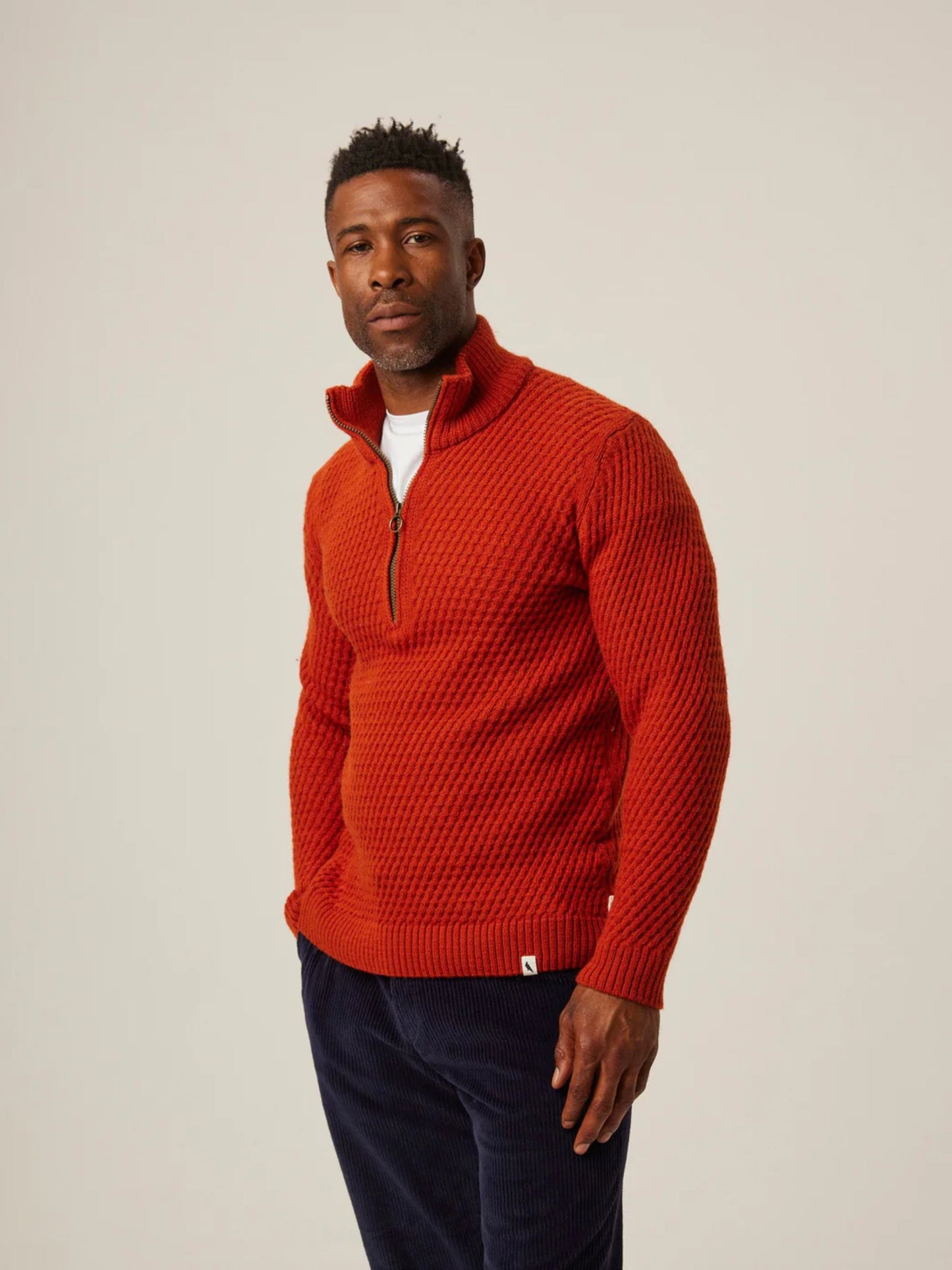 BIRCHALL ORANGE WOOL JUMPER