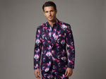 PURPLE SKULL PRINT SPORTS JACKET