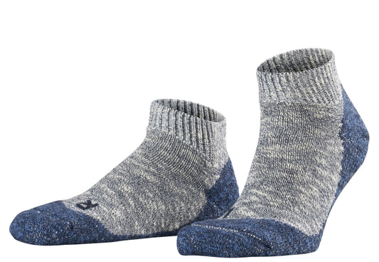 Grey & Blue Ankle Socks