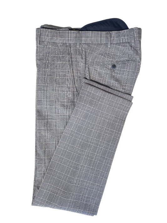 Bonn Grey Check Trousers