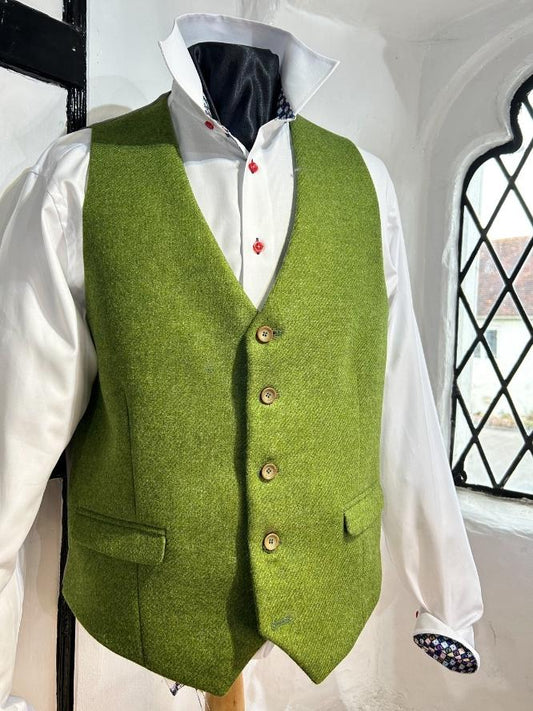 Green Tweed Waistcoat