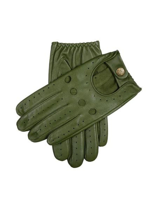 GREEN UNLINED DRIVING GLOVES