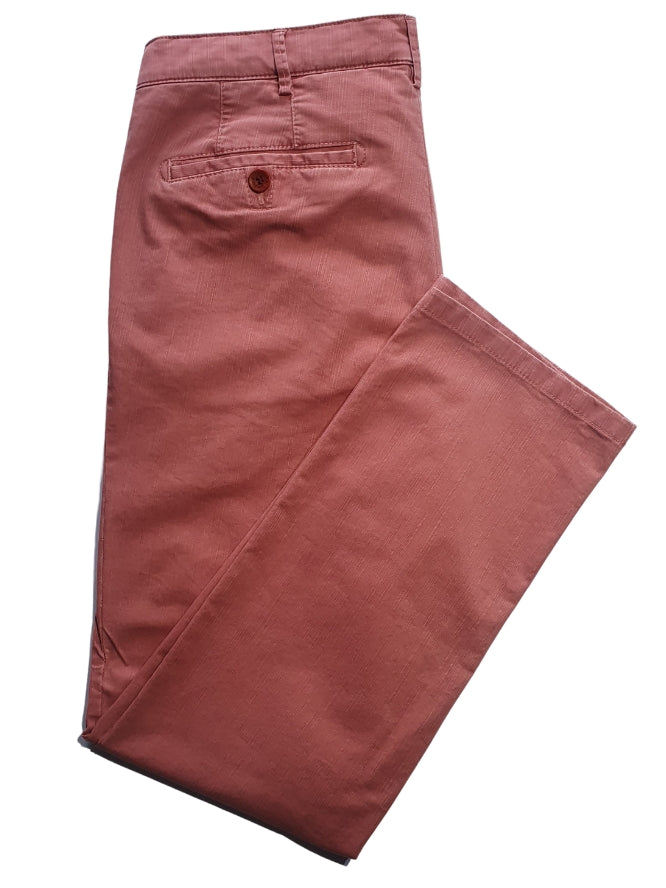 Pink Textured Chinos