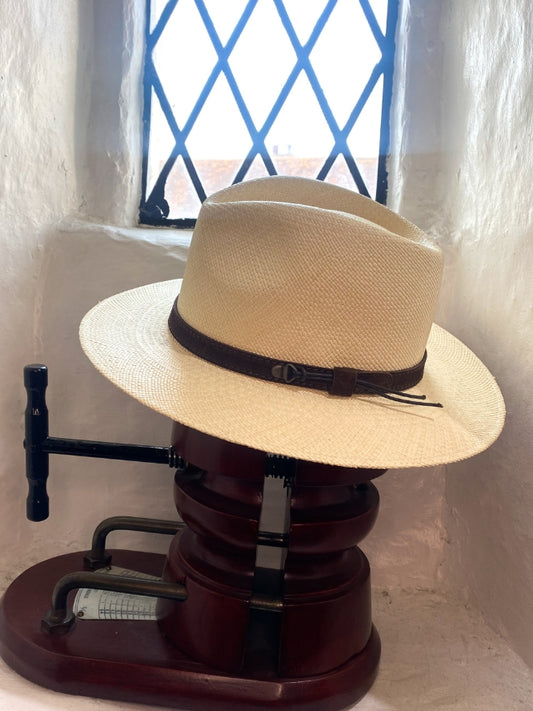 Lederband Natural Panama Hat