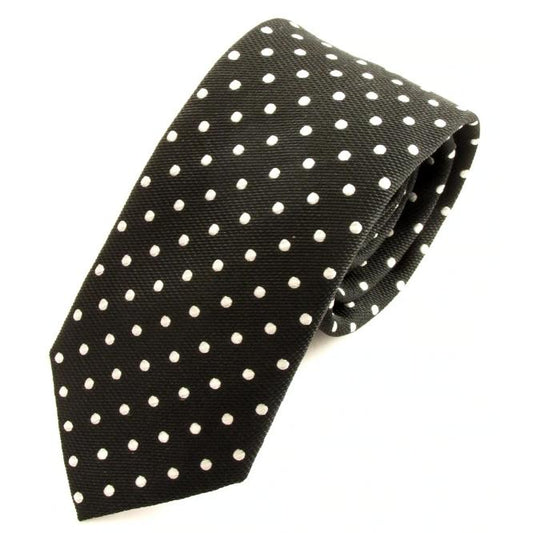 Black Tie With White Spots