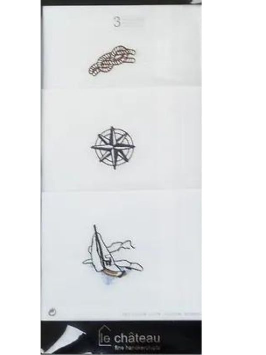 3 PACK NAUTICAL HANDKERCHIEFS