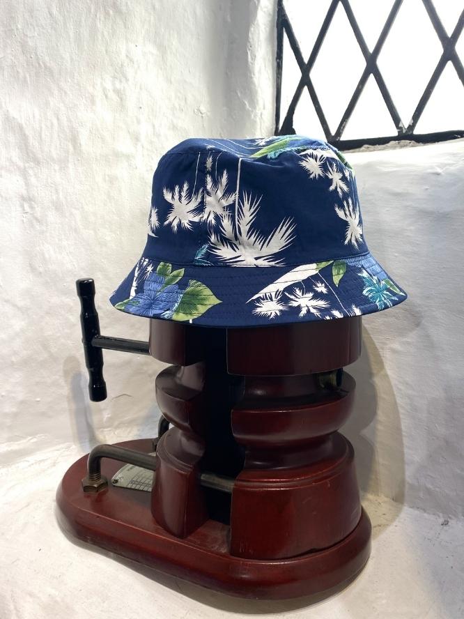 Floral Navy Reversible Bucket Hat