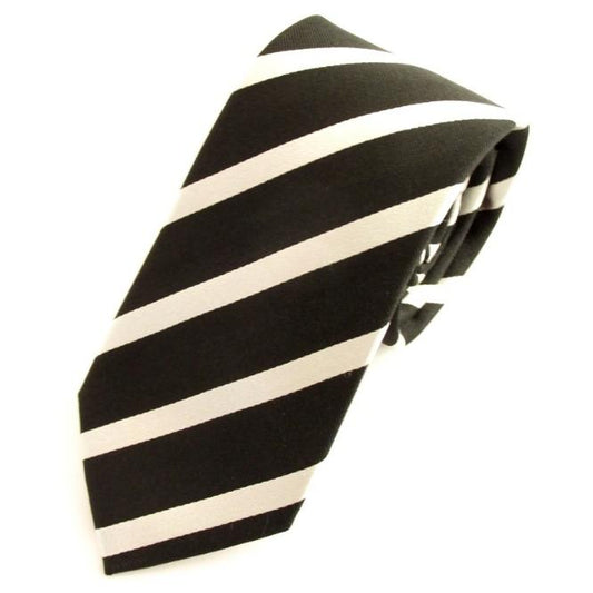 Black Tie With White Stripe