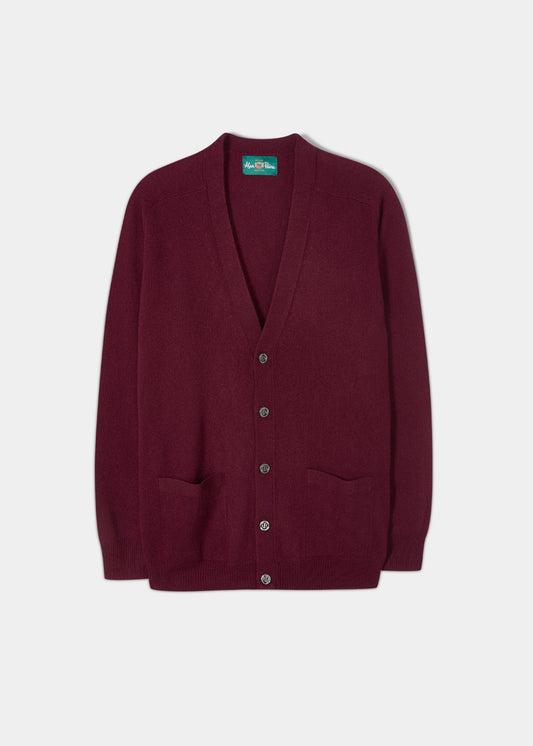 Mens Burgundy Cardigan