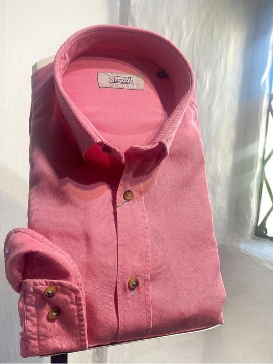 Tencel Pink Long Sleeve Shirt