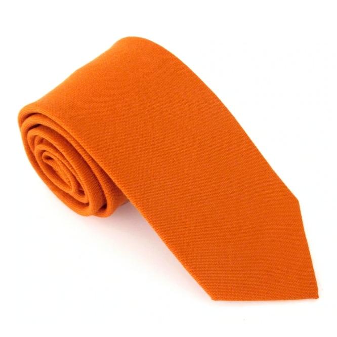 Orange Lambswool Tie