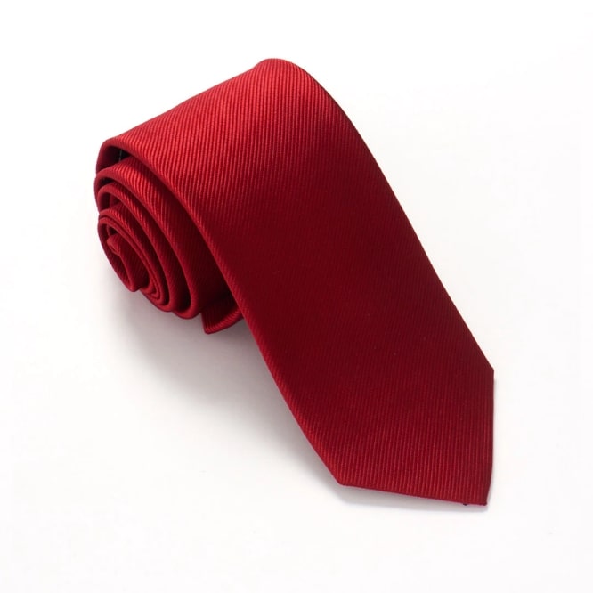 Cherry Red Silk Tie