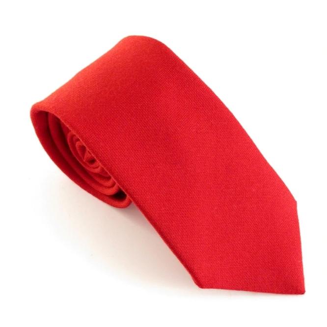 Red Lambswool Tie