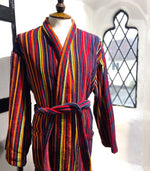 Regent Autumnal Striped Dressing Gown