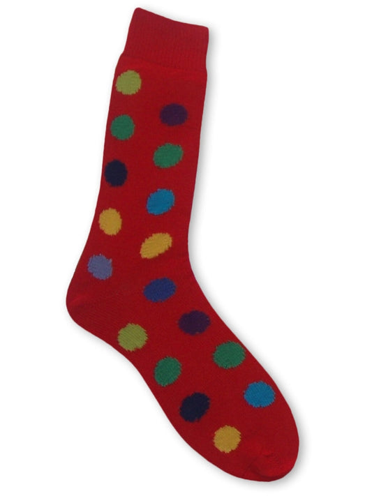 Red Smartie Pattern Socks