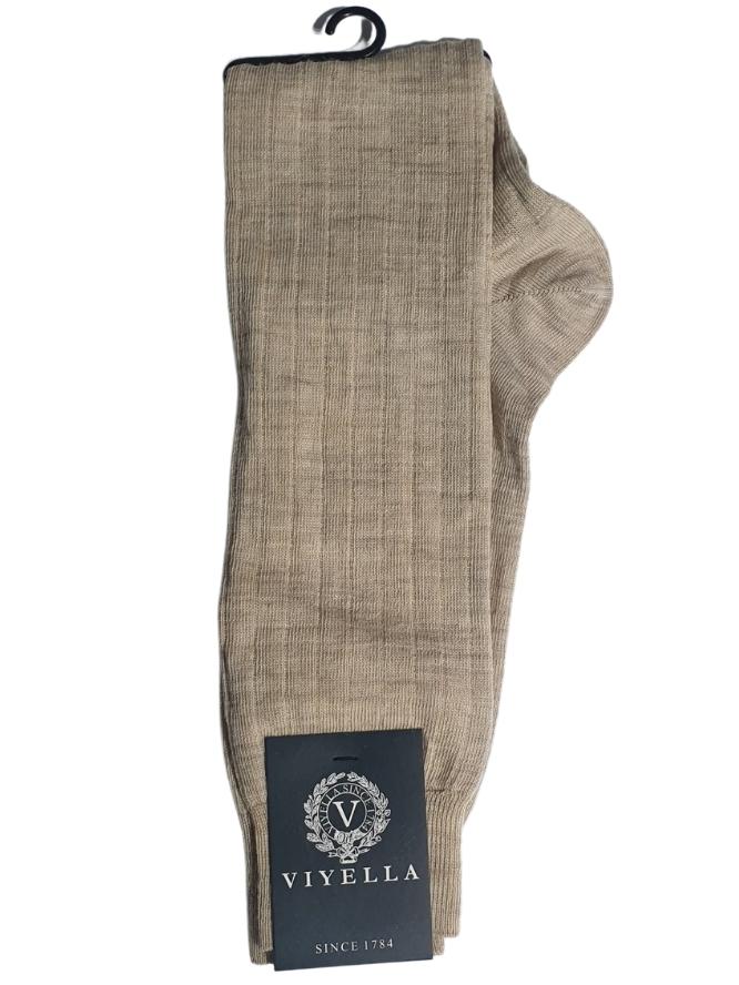 Knee High Beige Wool Socks