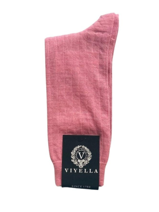 Short Ribbed Pink Socks