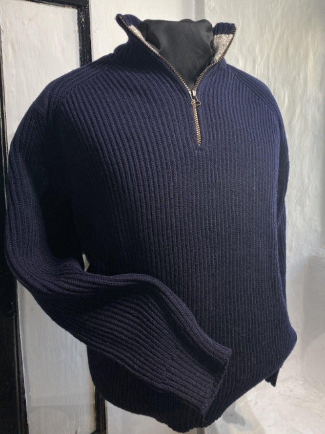 Navy Zip Top Pullover 